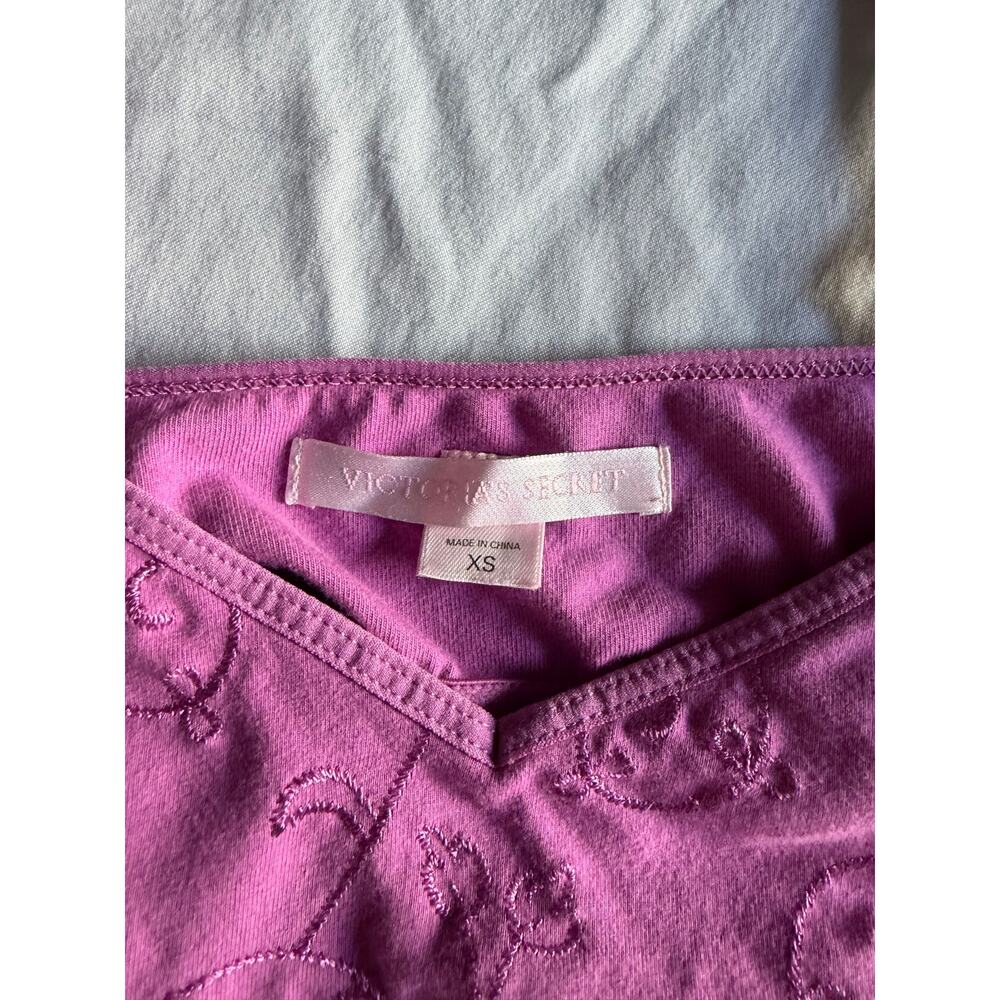 Vintage Victoria’s Secret Pinky Embroidered Cropped Tank Top XS - Picture 2 of 3